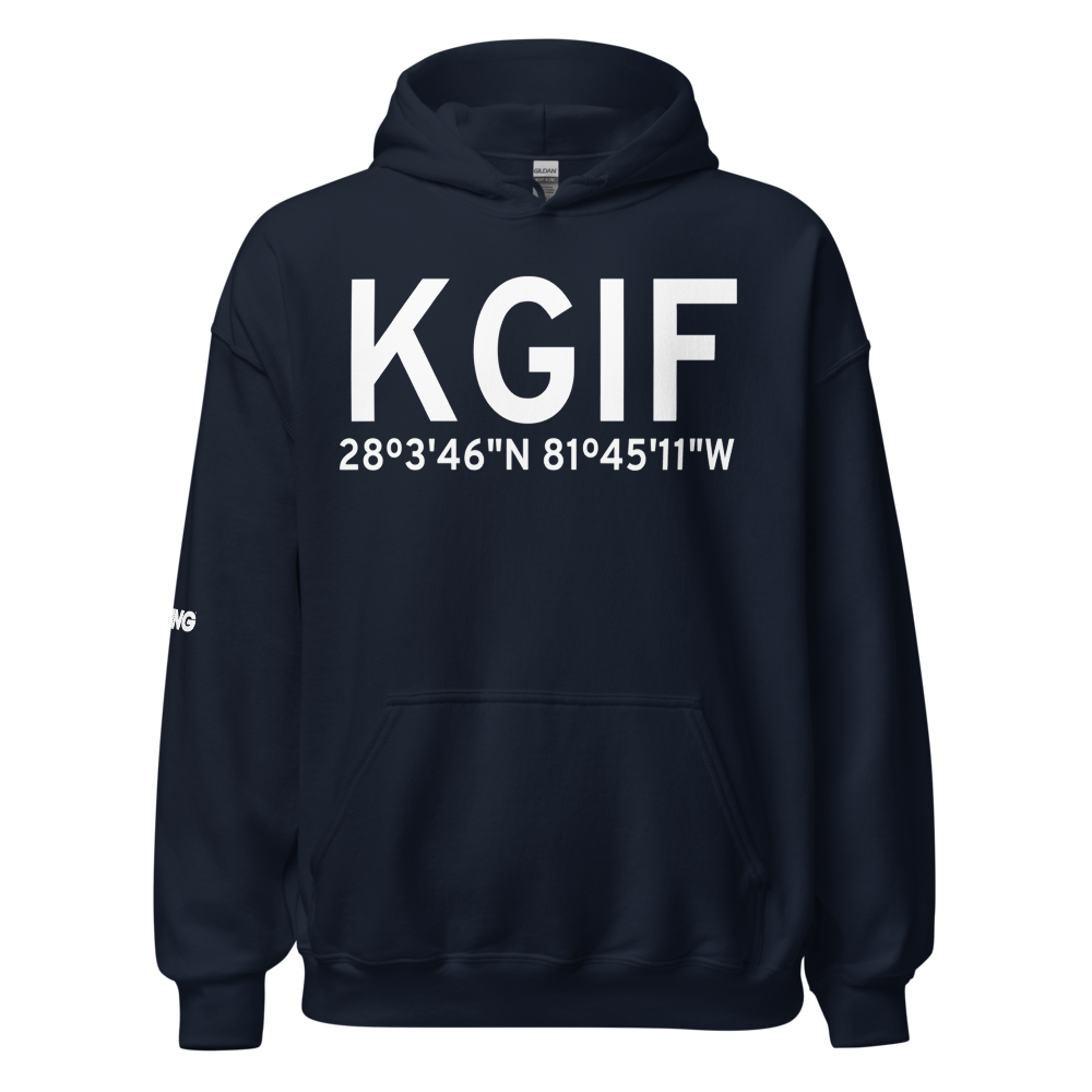 Winter Haven Regional Airport - Gilbert Field (KGIF) ICAO Hoodie Sweatshirt 