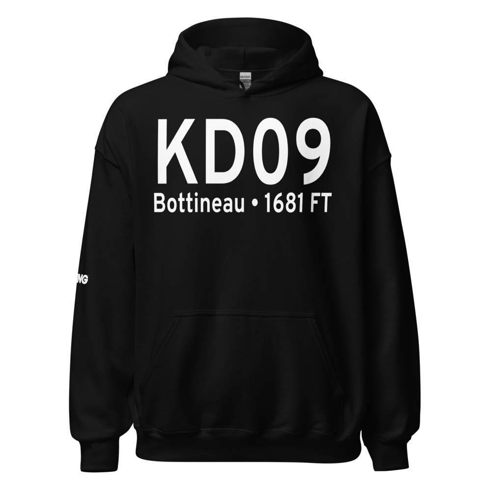 Bottineau Municipal Airport (KD09) ICAO Hoodie Sweatshirt 