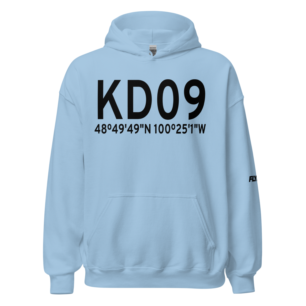 Bottineau Municipal Airport (KD09) ICAO Hoodie Sweatshirt 