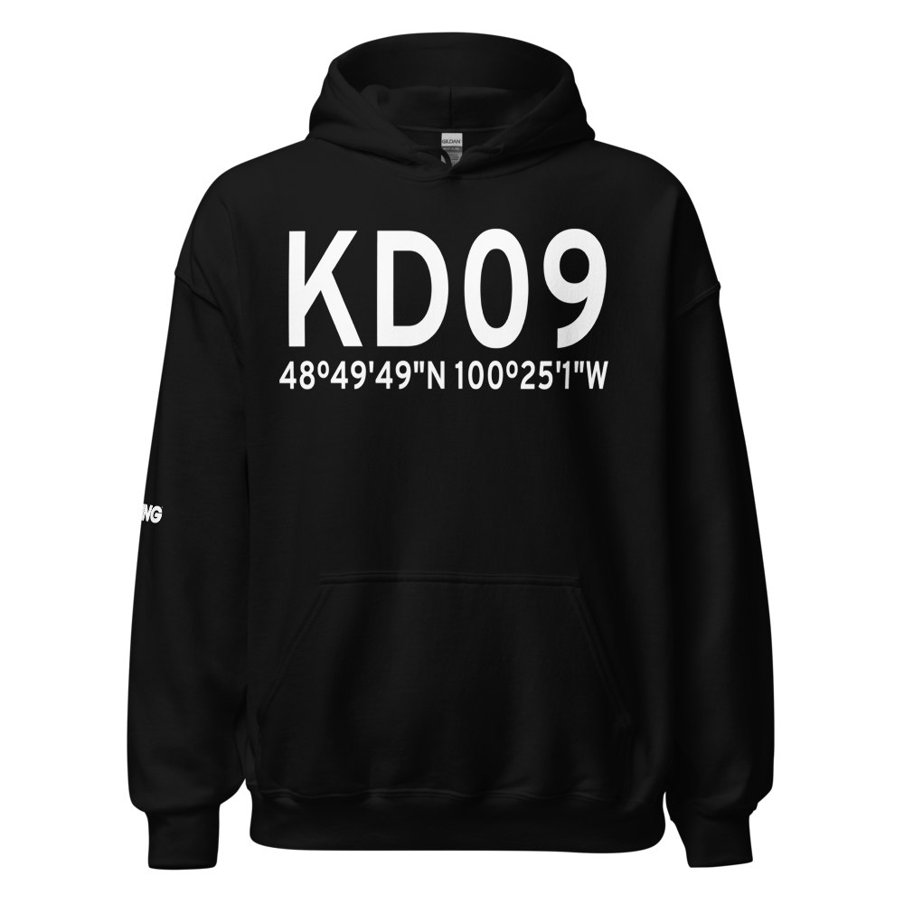 Bottineau Municipal Airport (KD09) ICAO Hoodie Sweatshirt 