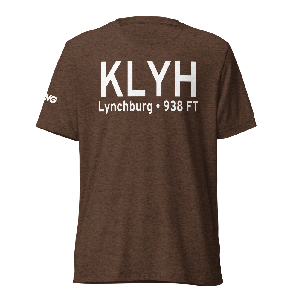 Lynchburg Regional Preston Glenn Field (KLYH) ICAO Tri-blend T-Shirt 