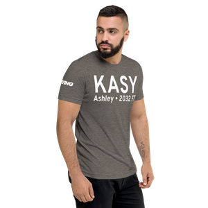 Ashley Municipal Airport (KASY) ICAO Tri-blend T-Shirt