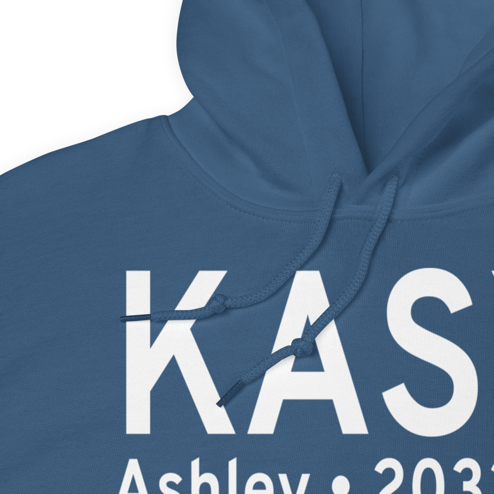 Ashley Municipal Airport (KASY) ICAO Hoodie Sweatshirt 