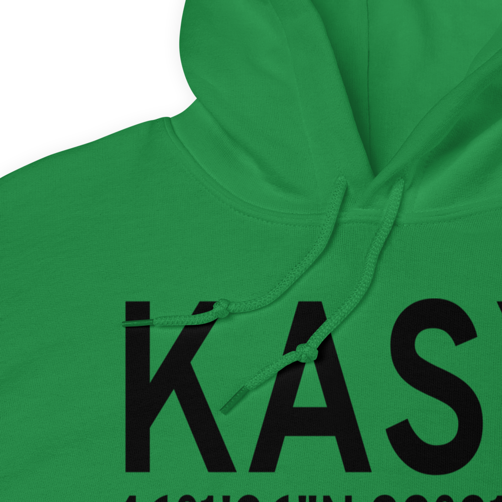 Ashley Municipal Airport (KASY) ICAO Hoodie Sweatshirt 