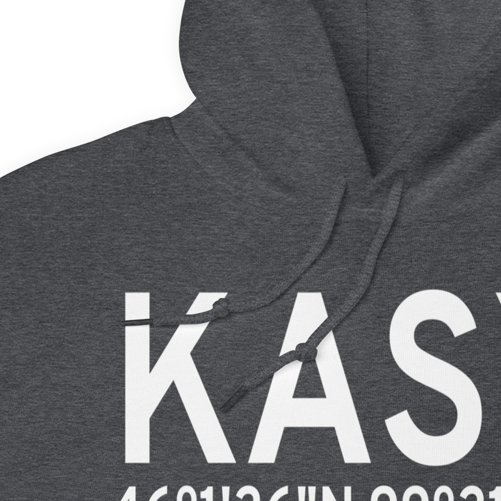 Ashley Municipal Airport (KASY) ICAO Hoodie Sweatshirt 