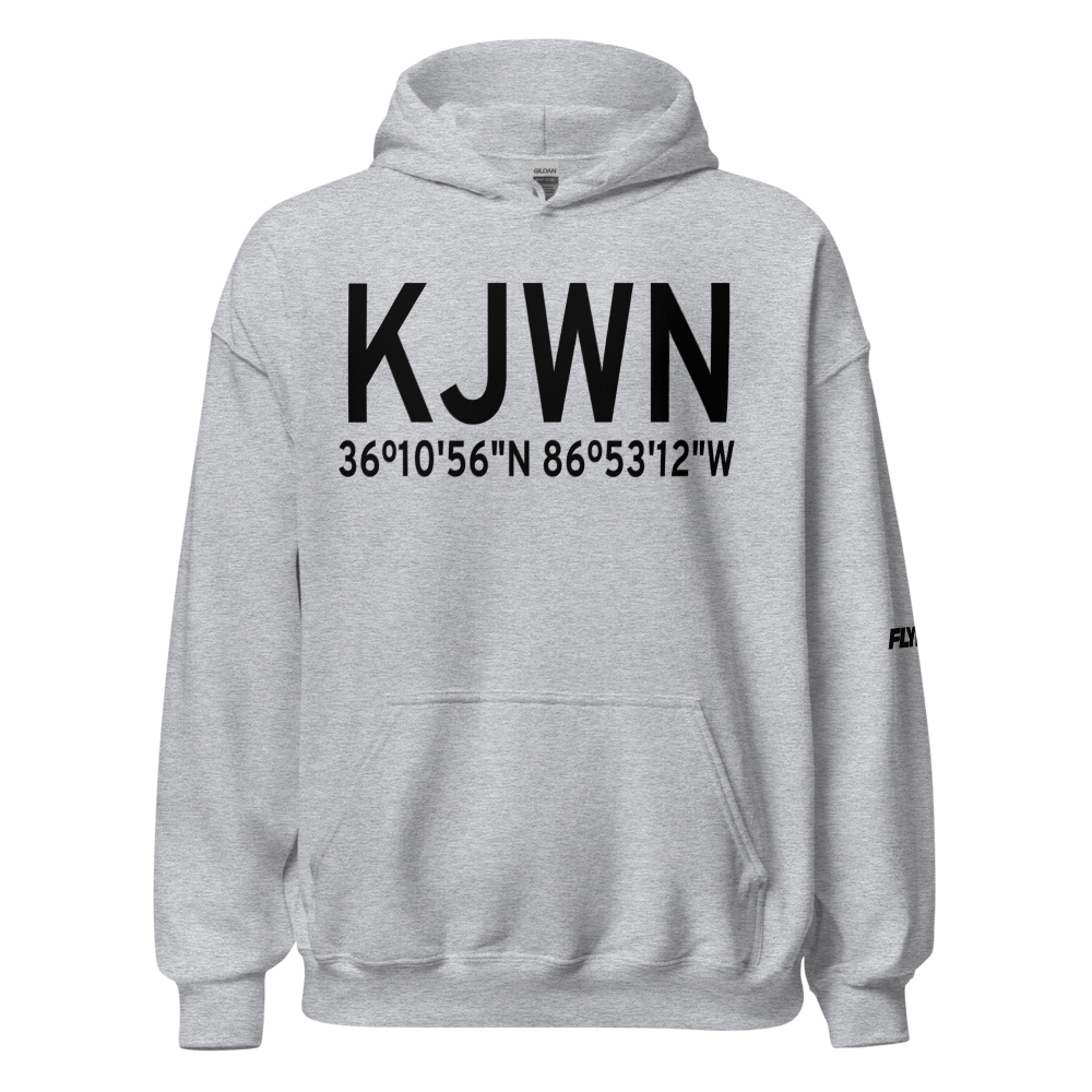 John C Tune Airport (KJWN) ICAO Hoodie Sweatshirt 