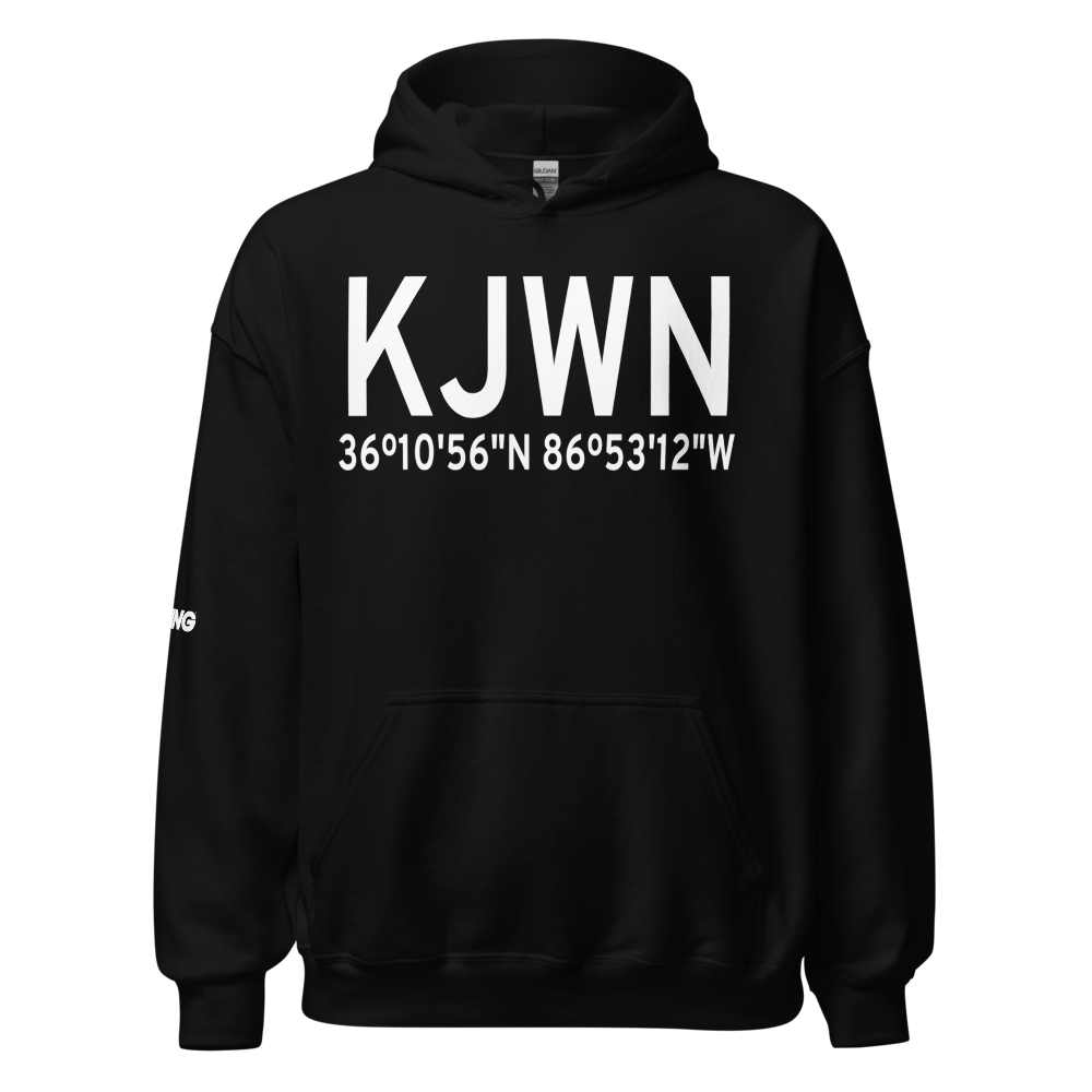John C Tune Airport (KJWN) ICAO Hoodie Sweatshirt 