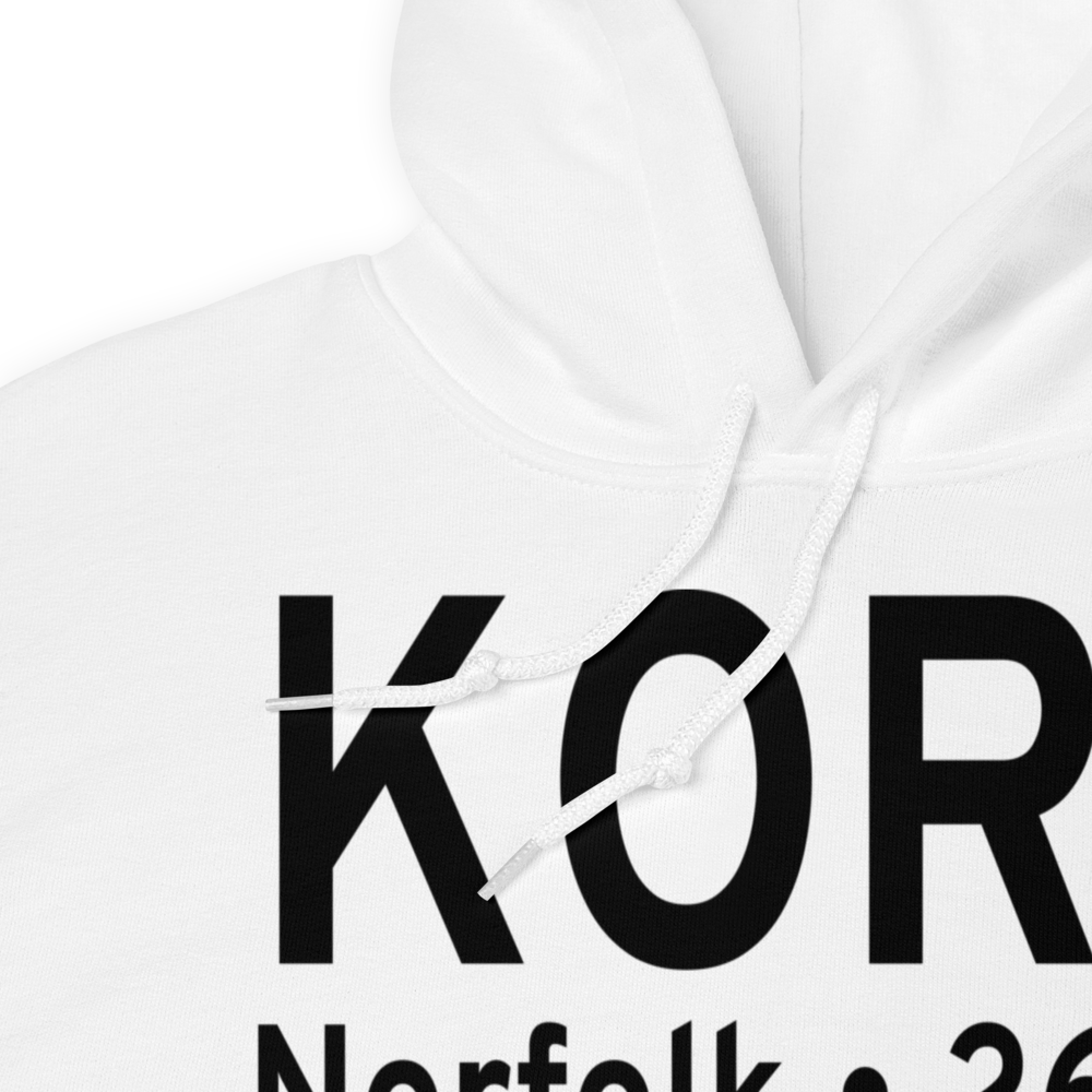 Norfolk International Airport (KORF) ICAO Hoodie Sweatshirt 