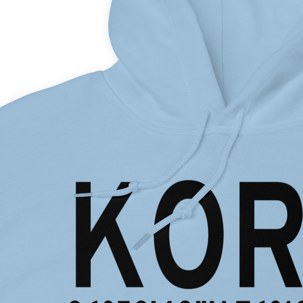 Norfolk International Airport (KORF) ICAO Hoodie Sweatshirt 