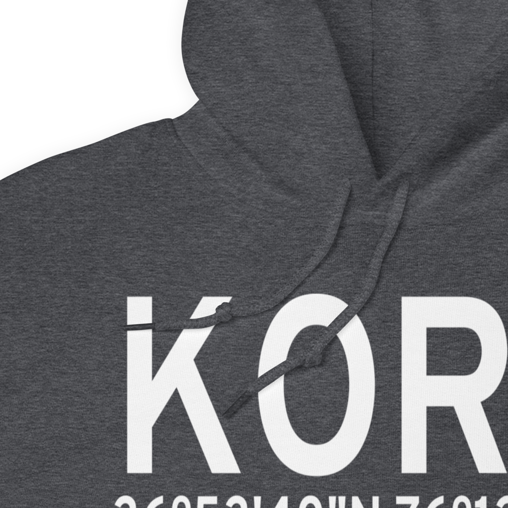 Norfolk International Airport (KORF) ICAO Hoodie Sweatshirt 