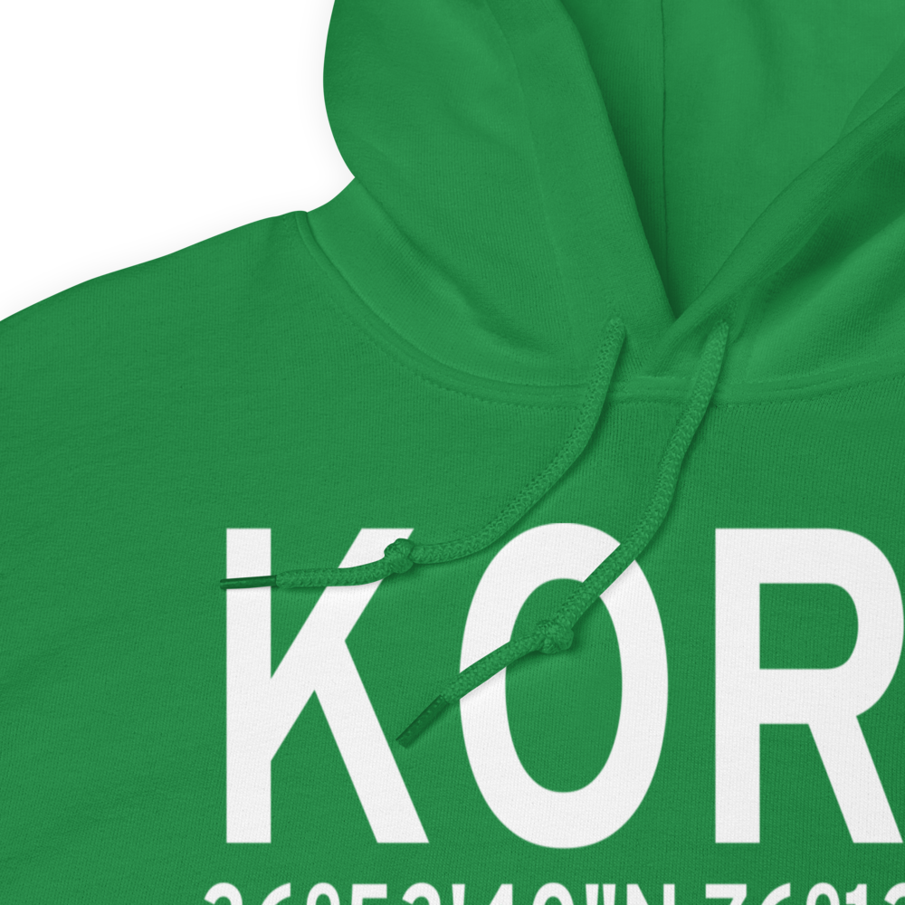 Norfolk International Airport (KORF) ICAO Hoodie Sweatshirt 