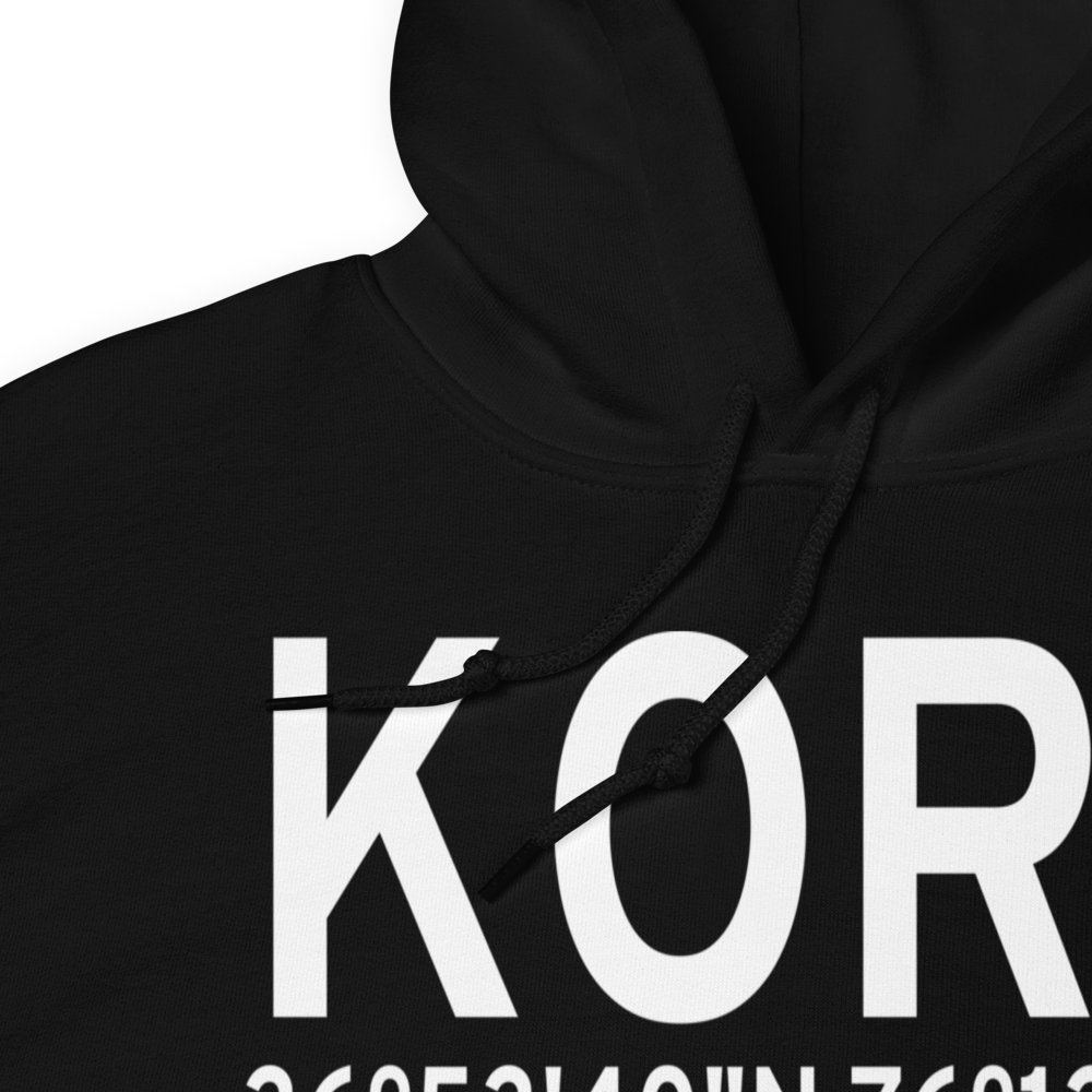 Norfolk International Airport (KORF) ICAO Hoodie Sweatshirt 