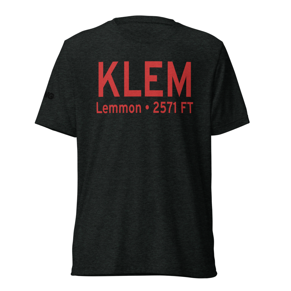 Lemmon Municipal Airport (KLEM) ICAO Tri-blend T-Shirt 