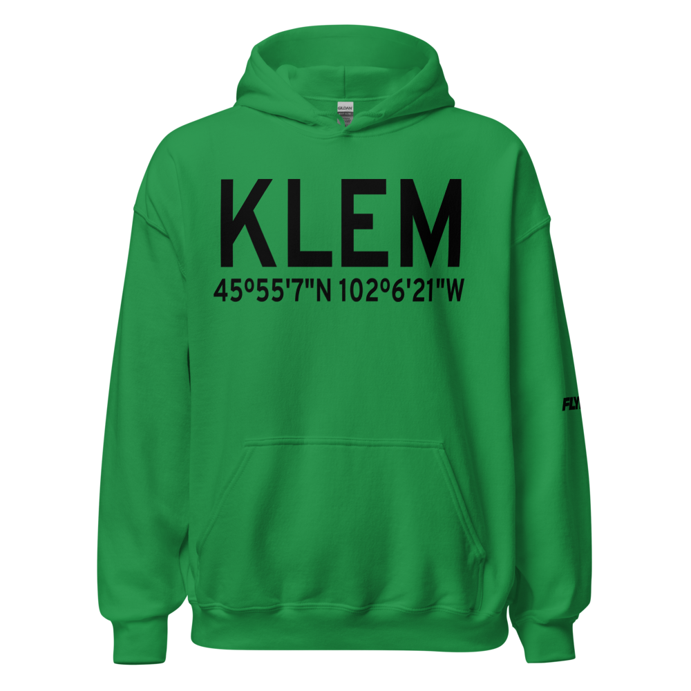 Lemmon Municipal Airport (KLEM) ICAO Hoodie Sweatshirt 