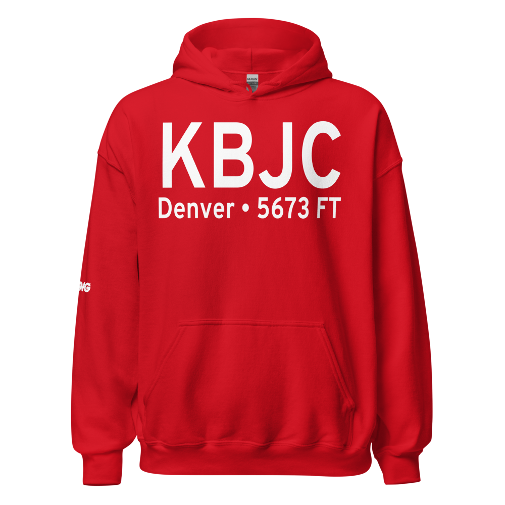 Rocky Mountain Metropolitan Airport (KBJC) ICAO Hoodie Sweatshirt 