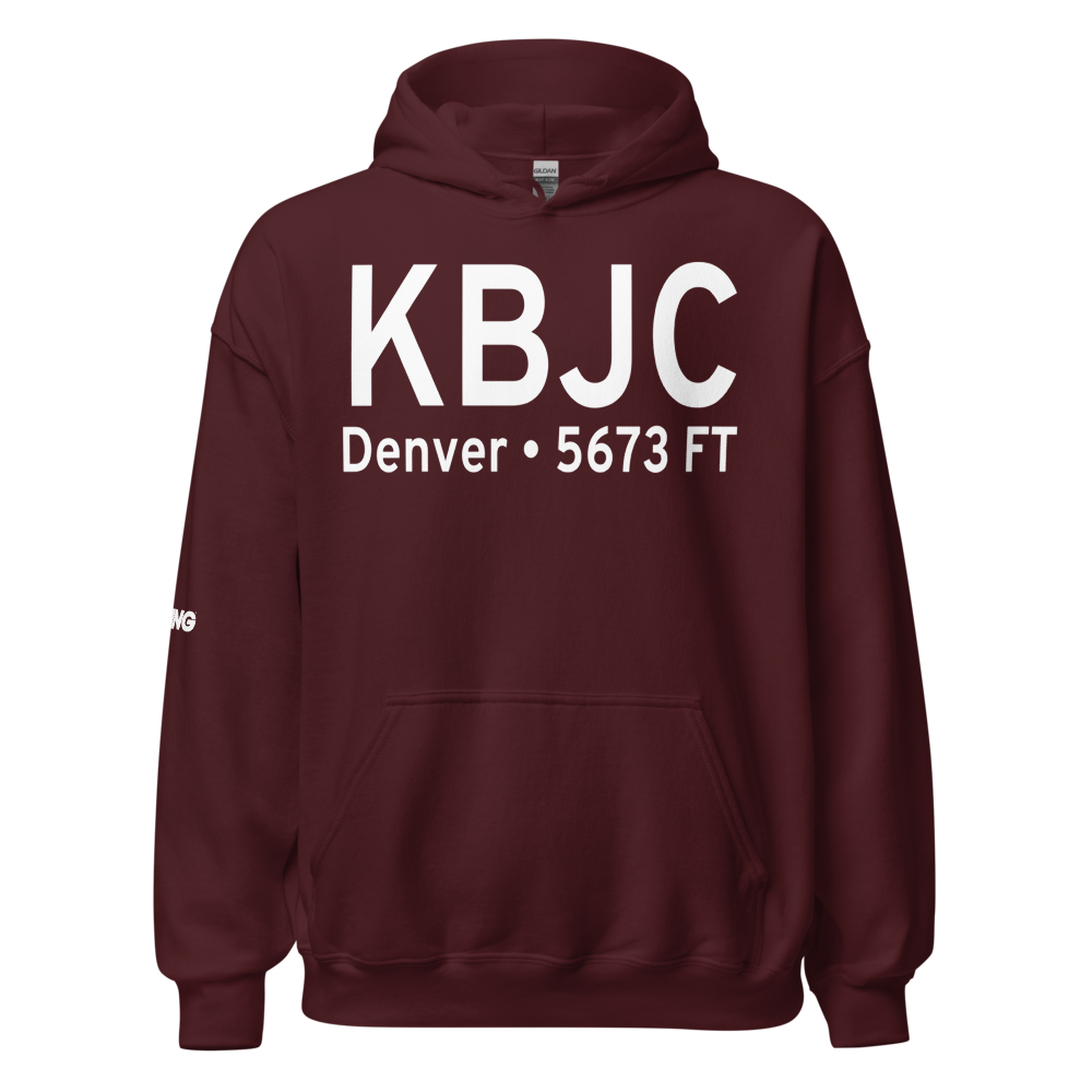 Rocky Mountain Metropolitan Airport (KBJC) ICAO Hoodie Sweatshirt 