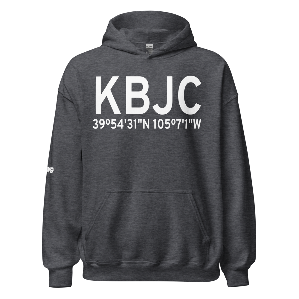 Rocky Mountain Metropolitan Airport (KBJC) ICAO Hoodie Sweatshirt 