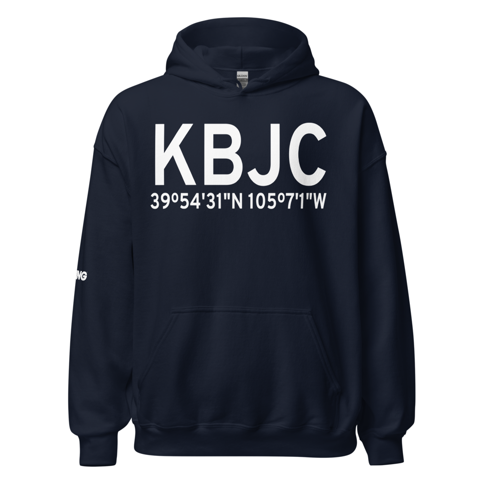Rocky Mountain Metropolitan Airport (KBJC) ICAO Hoodie Sweatshirt 