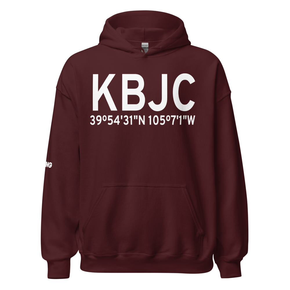 Rocky Mountain Metropolitan Airport (KBJC) ICAO Hoodie Sweatshirt 