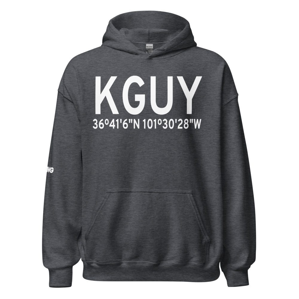 Guymon Municipal Airport (KGUY) ICAO Hoodie Sweatshirt 