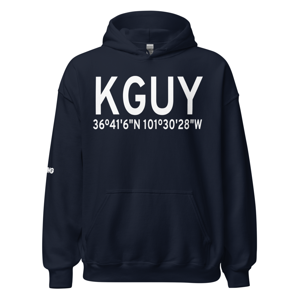 Guymon Municipal Airport (KGUY) ICAO Hoodie Sweatshirt 