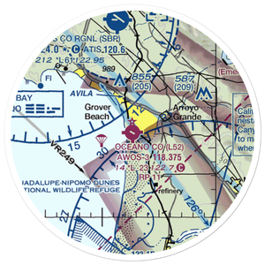 Oceano County Airport (L52) VFR Sectional Sticker (20 mile)
