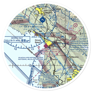 Oceano County Airport (L52) VFR Sectional Sticker (30 mile)
