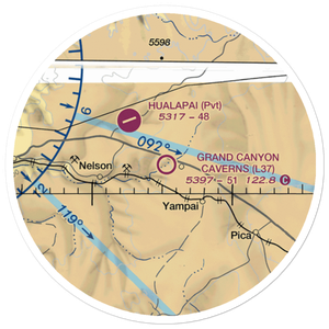 Grand Canyon Caverns Airport (L37) VFR Sectional Sticker (20 mile)