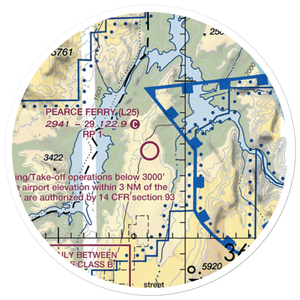 Pearce Ferry Airport (L25) VFR Sectional Sticker (20 mile)