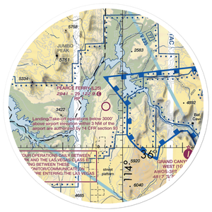 Pearce Ferry Airport (L25) VFR Sectional Sticker (30 mile)