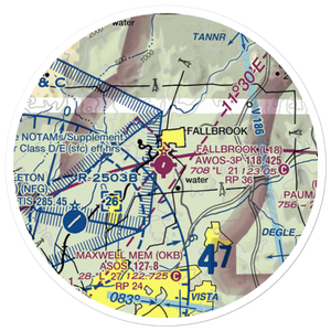 Fallbrook Community Airpark (L18) VFR Sectional Sticker (20 mile)