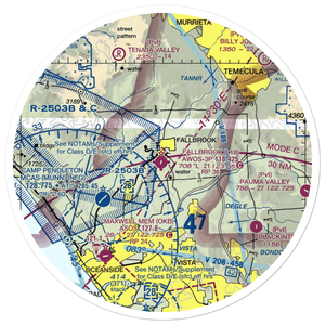 Fallbrook Community Airpark (L18) VFR Sectional Sticker (30 mile)