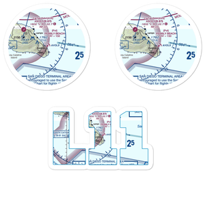 Pebbly Beach Seaplane Base (L11) VFR Sectional Sticker Pack