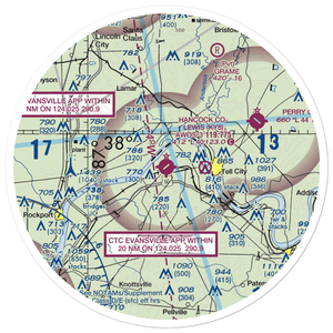 Hancock County-Ron Lewis Field (KY8) VFR Sectional Sticker (30 mile)