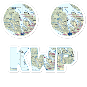 West Point Village Seaplane Base (KWP) VFR Sectional Sticker Pack