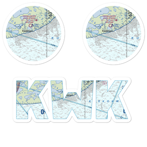 Kwigillingok Seaplane Base (KWK) VFR Sectional Sticker Pack