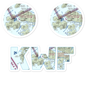 Waterfall Seaplane Base (KWF) VFR Sectional Sticker Pack