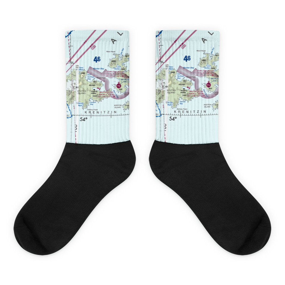 Akutan Seaplane Base (KQA) VFR Sectional Socks 