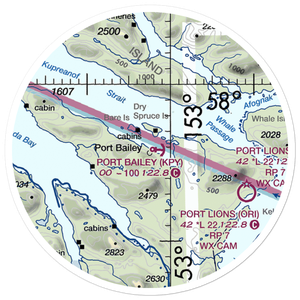 Port Bailey Seaplane Base (KPY) VFR Sectional Sticker (20 mile)