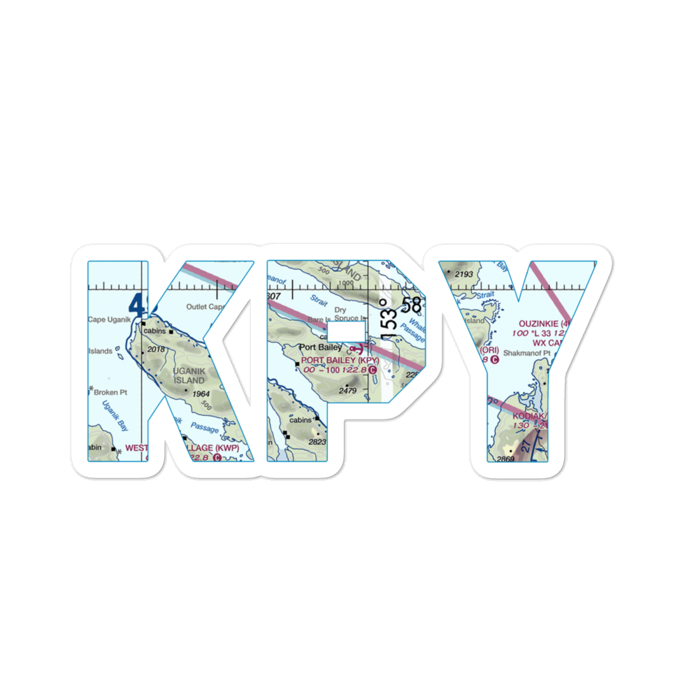 Port Bailey Seaplane Base (KPY) VFR Sectional Sticker 