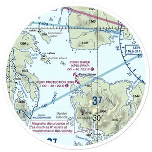 Point Baker Seaplane Base (KPB) VFR Sectional Sticker (30 mile)
