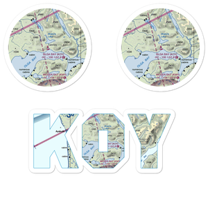 Olga Bay Seaplane Base (KOY) VFR Sectional Sticker Pack