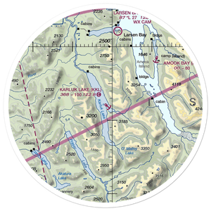 Karluk Lake Seaplane Base (KKL) VFR Sectional Sticker (30 mile)