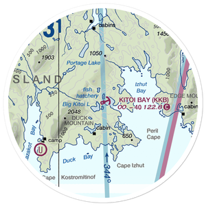 Kitoi Bay Seaplane Base (KKB) VFR Sectional Sticker (20 mile)