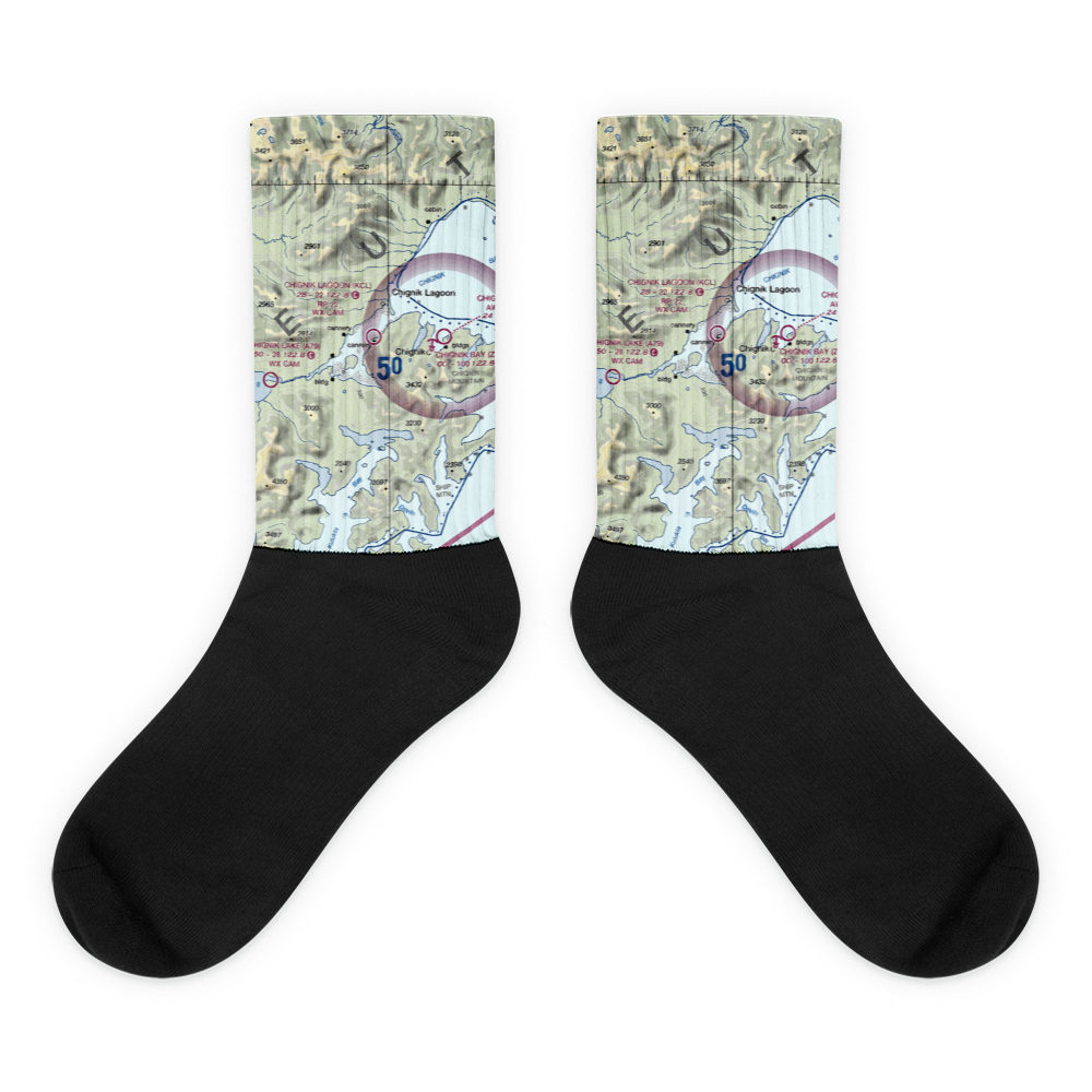 Chignik Lagoon Airport (KCL) VFR Sectional Socks 