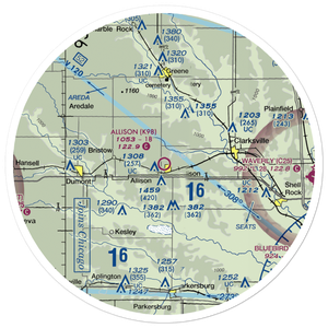 Allison Municipal Airport (K98) VFR Sectional Sticker (30 mile)