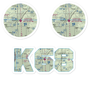 Garnett Municipal Airport (K68) VFR Sectional Sticker Pack