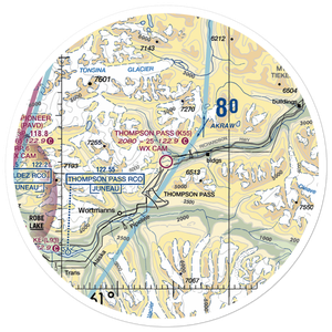 Thompson Pass Airport (K55) VFR Sectional Sticker (30 mile)