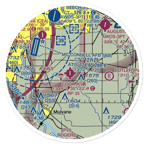 Cook Airfield Inc Airport (K50) VFR Sectional Sticker (20 mile)