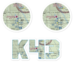 Unionville Municipal Airport (K43) VFR Sectional Sticker Pack